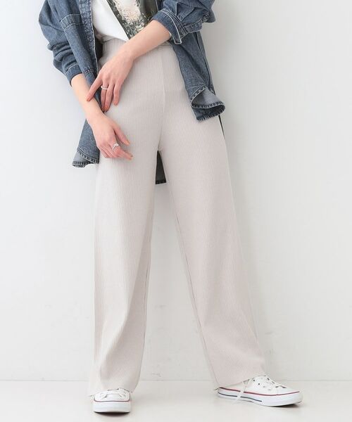 SHOO・LA・RUE/シューラルー カットリブパンツ ライトベージュ(051) 03(L) SHOO・LA・RUE/シューラルー カットリブパンツ ライトベージュ(051) 03(L)