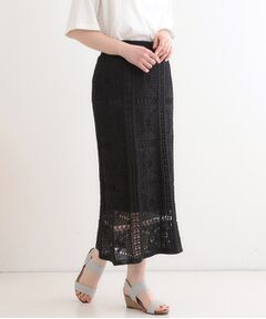 SHOO・LA・RUE / シューラルー ロング・マキシ丈スカート | かぎ針風パッチワークが大人かわいいニットスカート