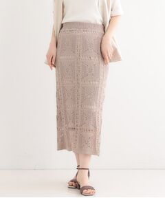 SHOO・LA・RUE / シューラルー ロング・マキシ丈スカート | かぎ針風パッチワークが大人かわいいニットスカート