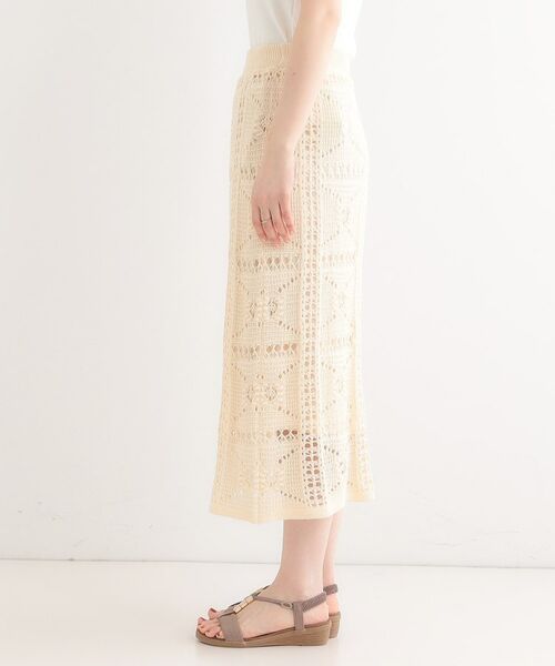 SHOO・LA・RUE / シューラルー ロング・マキシ丈スカート | かぎ針風パッチワークが大人かわいいニットスカート | 詳細14