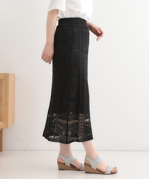 SHOO・LA・RUE / シューラルー ロング・マキシ丈スカート | かぎ針風パッチワークが大人かわいいニットスカート | 詳細2