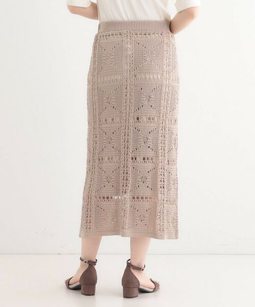SHOO・LA・RUE / シューラルー ロング・マキシ丈スカート | かぎ針風パッチワークが大人かわいいニットスカート | 詳細6