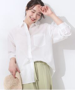 SHOO・LA・RUE / シューラルー シャツ・ブラウス | 【洗える/S-LL/UV/吸水速乾】洗濯後しわになりにくいリネンブレンドシャツ