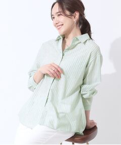SHOO・LA・RUE / シューラルー シャツ・ブラウス | 【洗える/S-LL/UV/吸水速乾】洗濯後しわになりにくいリネンブレンドシャツ