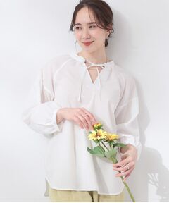 SHOO・LA・RUE / シューラルー シャツ・ブラウス | 【洗える/S-LL/UV/吸水速乾】洗濯後しわになりにくいリネンブレンド ブラウス