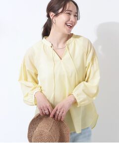 SHOO・LA・RUE / シューラルー シャツ・ブラウス | 【洗える/S-LL/UV/吸水速乾】洗濯後しわになりにくいリネンブレンド ブラウス