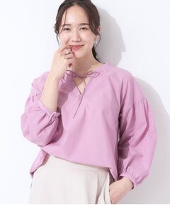 SHOO・LA・RUE / シューラルー シャツ・ブラウス | 【洗える/S-LL/UV/吸水速乾】洗濯後しわになりにくいリネンブレンド ブラウス