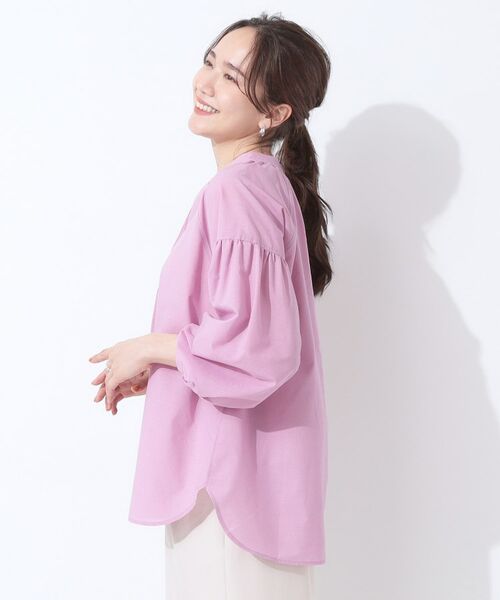 SHOO・LA・RUE / シューラルー シャツ・ブラウス | 【洗える/S-LL/UV/吸水速乾】洗濯後しわになりにくいリネンブレンド ブラウス | 詳細10