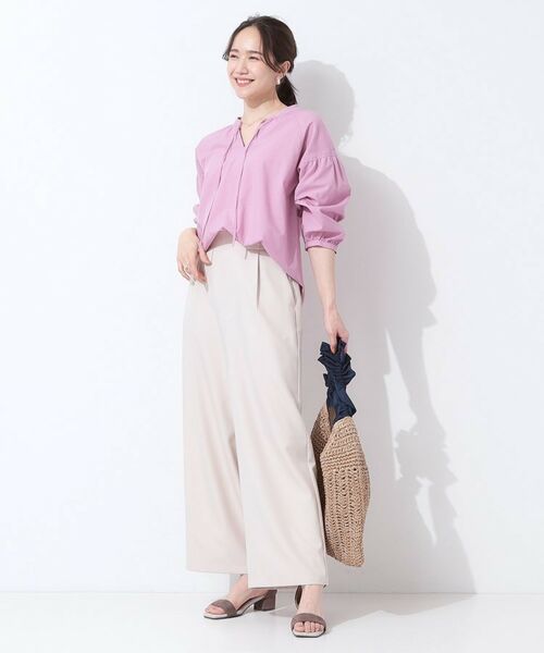 SHOO・LA・RUE / シューラルー シャツ・ブラウス | 【洗える/S-LL/UV/吸水速乾】洗濯後しわになりにくいリネンブレンド ブラウス | 詳細11