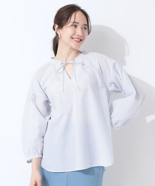 SHOO・LA・RUE / シューラルー シャツ・ブラウス | 【洗える/S-LL/UV/吸水速乾】洗濯後しわになりにくいリネンブレンド ブラウス | 詳細13