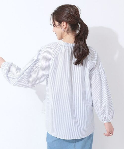 SHOO・LA・RUE / シューラルー シャツ・ブラウス | 【洗える/S-LL/UV/吸水速乾】洗濯後しわになりにくいリネンブレンド ブラウス | 詳細14