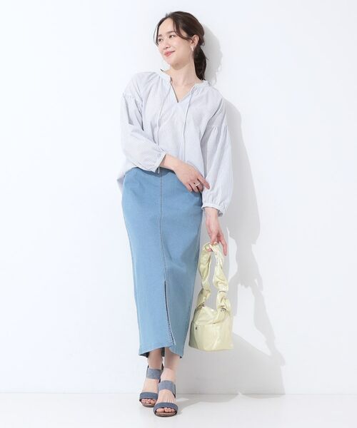 SHOO・LA・RUE / シューラルー シャツ・ブラウス | 【洗える/S-LL/UV/吸水速乾】洗濯後しわになりにくいリネンブレンド ブラウス | 詳細15