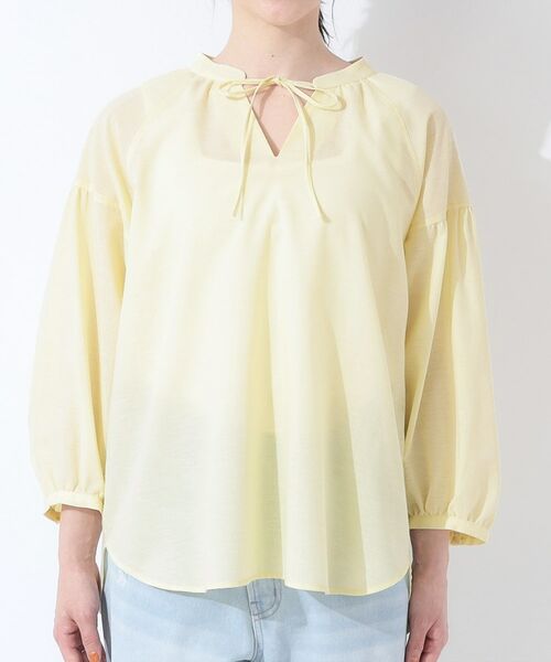 SHOO・LA・RUE / シューラルー シャツ・ブラウス | 【洗える/S-LL/UV/吸水速乾】洗濯後しわになりにくいリネンブレンド ブラウス | 詳細17