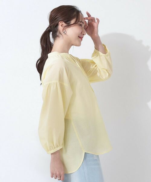 SHOO・LA・RUE / シューラルー シャツ・ブラウス | 【洗える/S-LL/UV/吸水速乾】洗濯後しわになりにくいリネンブレンド ブラウス | 詳細6