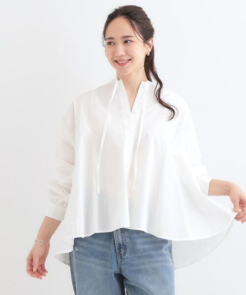 SHOO・LA・RUE / シューラルー シャツ・ブラウス | 【洗える/体型カバー】フレアリボンブラウス | 詳細1