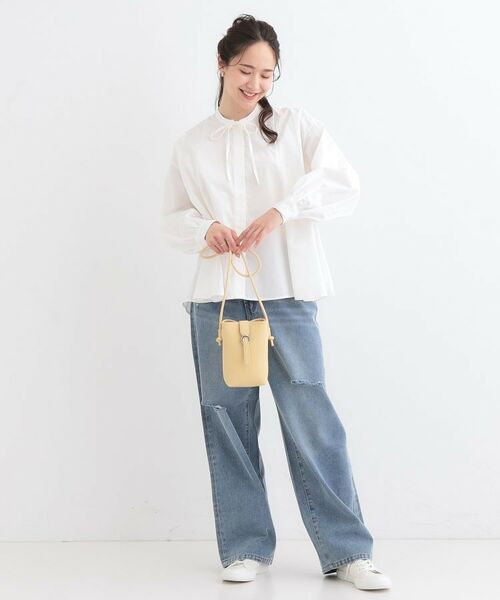 SHOO・LA・RUE / シューラルー シャツ・ブラウス | 【洗える/体型カバー】フレアリボンブラウス | 詳細3