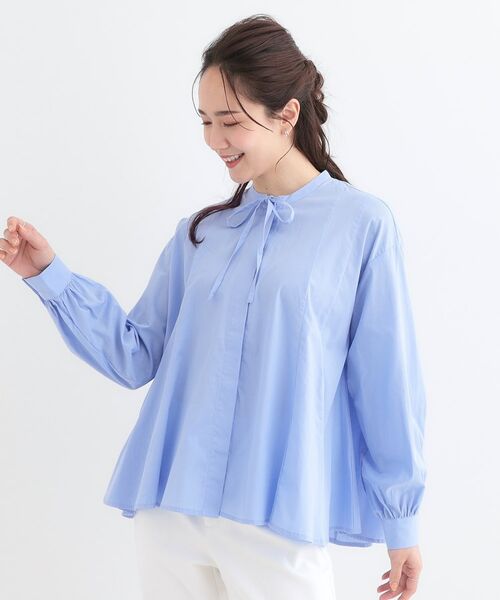 SHOO・LA・RUE / シューラルー シャツ・ブラウス | 【洗える/体型カバー】フレアリボンブラウス | 詳細5