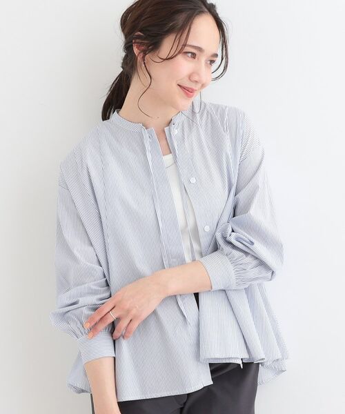 SHOO・LA・RUE/シューラルー フレアリボンブラウス ブルー(393) 03(L) SHOO・LA・RUE/シューラルー フレアリボンブラウス ブルー(393) 03(L)
