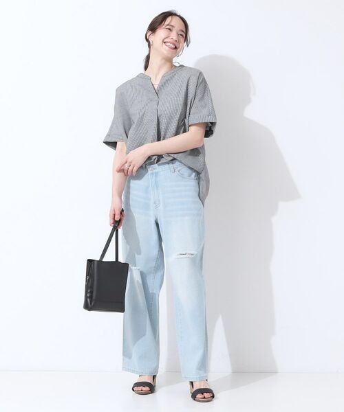 SHOO・LA・RUE / シューラルー シャツ・ブラウス | 【高レビュー/洗える/UV/吸水速乾】洗濯後しわになりにくいリネンブレンドドルマンシャツ | 詳細23