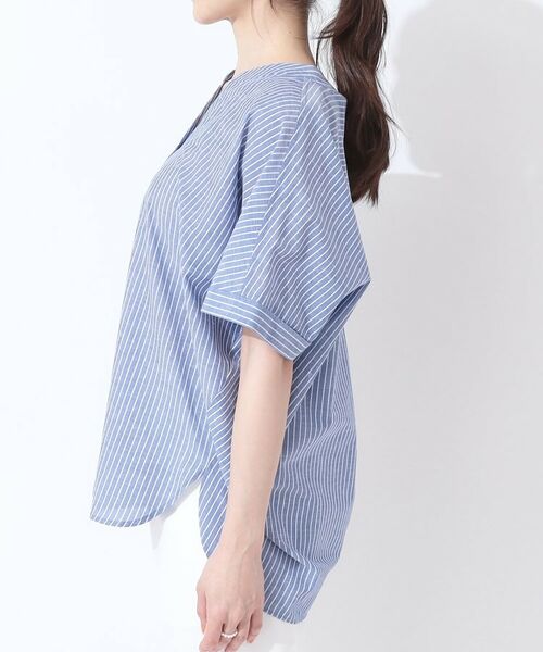 SHOO・LA・RUE / シューラルー シャツ・ブラウス | 【高レビュー/洗える/UV/吸水速乾】洗濯後しわになりにくいリネンブレンドドルマンシャツ | 詳細26