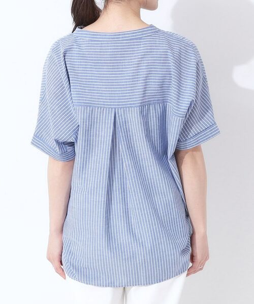 SHOO・LA・RUE / シューラルー シャツ・ブラウス | 【高レビュー/洗える/UV/吸水速乾】洗濯後しわになりにくいリネンブレンドドルマンシャツ | 詳細27