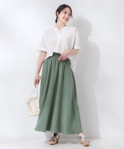 SHOO・LA・RUE / シューラルー シャツ・ブラウス | 【高レビュー/洗える/UV/吸水速乾】洗濯後しわになりにくいリネンブレンドドルマンシャツ | 詳細3