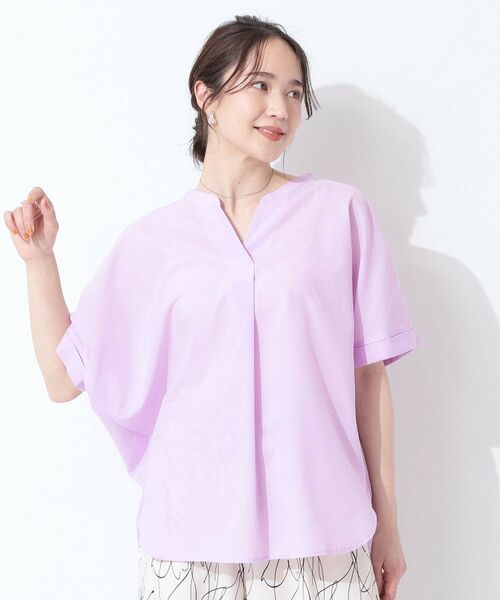 SHOO・LA・RUE / シューラルー シャツ・ブラウス | 【高レビュー/洗える/UV/吸水速乾】洗濯後しわになりにくいリネンブレンドドルマンシャツ | 詳細5