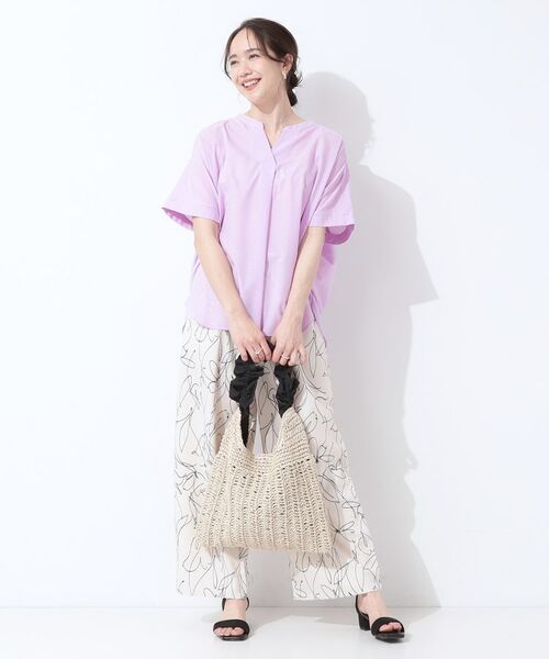 SHOO・LA・RUE / シューラルー シャツ・ブラウス | 【高レビュー/洗える/UV/吸水速乾】洗濯後しわになりにくいリネンブレンドドルマンシャツ | 詳細7