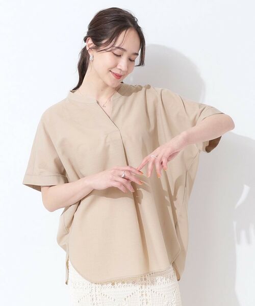 SHOO・LA・RUE / シューラルー シャツ・ブラウス | 【高レビュー/洗える/UV/吸水速乾】洗濯後しわになりにくいリネンブレンドドルマンシャツ | 詳細9