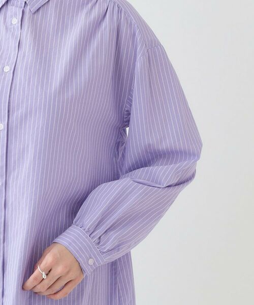 SHOO・LA・RUE / シューラルー シャツ・ブラウス | 【洗える】バックギャザーがポイント 綿ワッシャー前開きシャツ | 詳細25