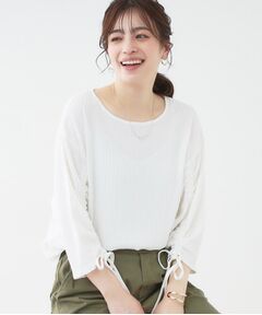 SHOO・LA・RUE / シューラルー シャツ・ブラウス | 【洗える/S-LL】お袖シャーリングトップス