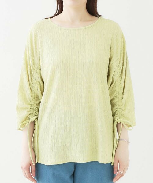 SHOO・LA・RUE / シューラルー シャツ・ブラウス | 【洗える/S-LL】お袖シャーリングトップス | 詳細13