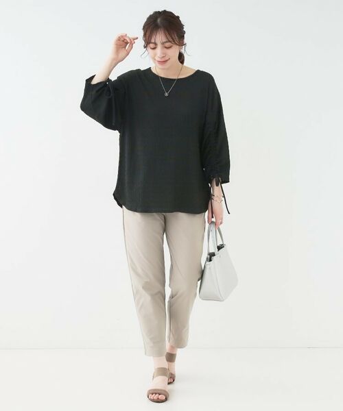 SHOO・LA・RUE / シューラルー シャツ・ブラウス | 【洗える/S-LL】お袖シャーリングトップス | 詳細3