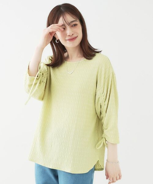 SHOO・LA・RUE / シューラルー シャツ・ブラウス | 【洗える/S-LL】お袖シャーリングトップス | 詳細6