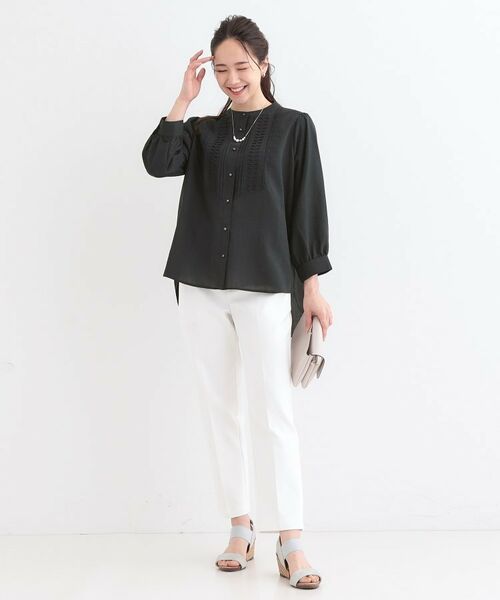 SHOO・LA・RUE / シューラルー シャツ・ブラウス | 【S-LL】お顔周りを華やかに おりがみタックブラウス | 詳細10