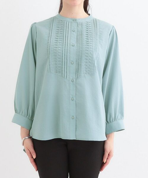 SHOO・LA・RUE / シューラルー シャツ・ブラウス | 【S-LL】お顔周りを華やかに おりがみタックブラウス | 詳細12