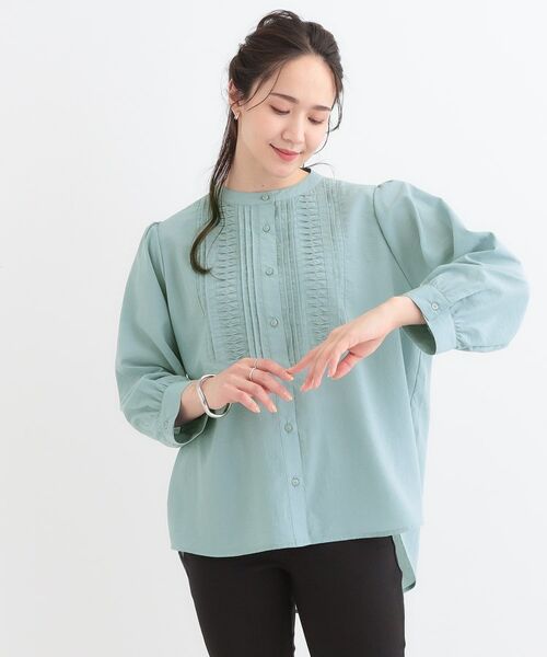 SHOO・LA・RUE / シューラルー シャツ・ブラウス | 【S-LL】お顔周りを華やかに おりがみタックブラウス | 詳細5