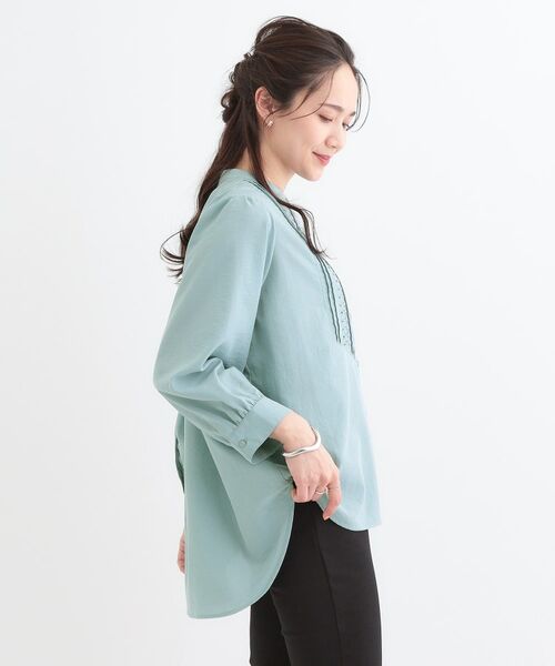 SHOO・LA・RUE / シューラルー シャツ・ブラウス | 【S-LL】お顔周りを華やかに おりがみタックブラウス | 詳細6