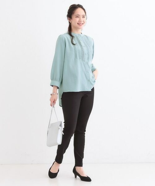 SHOO・LA・RUE / シューラルー シャツ・ブラウス | 【S-LL】お顔周りを華やかに おりがみタックブラウス | 詳細7