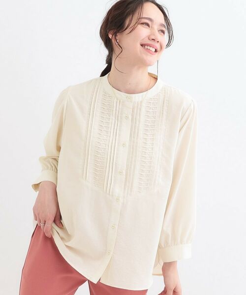 SHOO・LA・RUE/シューラルー おりがみタックブラウス オフホワイト(003) 01(S) SHOO・LA・RUE/シューラルー おりがみタックブラウス オフホワイト(003) 01(S)