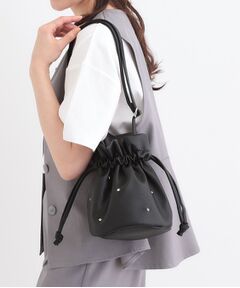 SHOO・LA・RUE / シューラルー ショルダーバッグ | キラキラパーツ付き巾着ショルダーバッグ