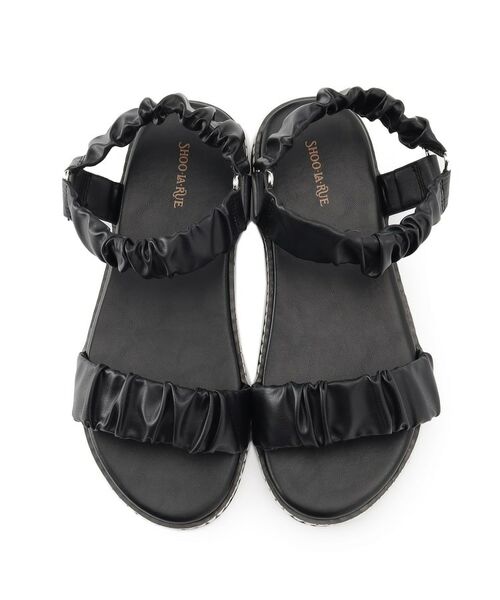 SHOO・LA・RUE / シューラルー サンダル | くしゅくしゅデザインが大人の抜け感をプラスする ギャザーベルトサンダル | 詳細4