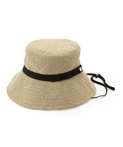 SHOO・LA・RUE / シューラルー ハット | 【UVカット】雑材シートポケッタブルハット【サイズ調整／あご紐付き】