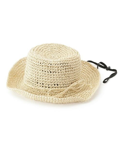 SHOO・LA・RUE / シューラルー ハット | 雑材こま編みハット【サイズ調整／あご紐付き】 | 詳細1