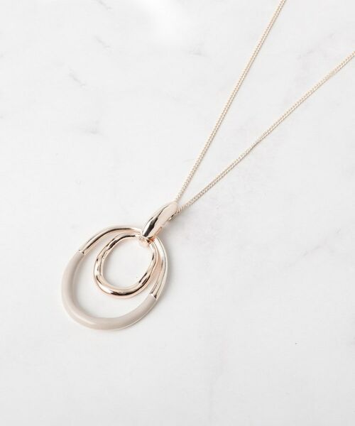 SHOO・LA・RUE / シューラルー ネックレス・ペンダント・チョーカー | オーバル2フープネックレス | 詳細1