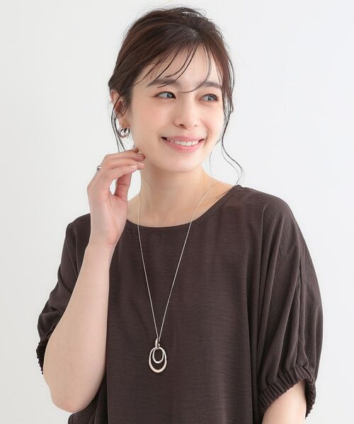 SHOO・LA・RUE / シューラルー ネックレス・ペンダント・チョーカー | オーバル2フープネックレス | 詳細5