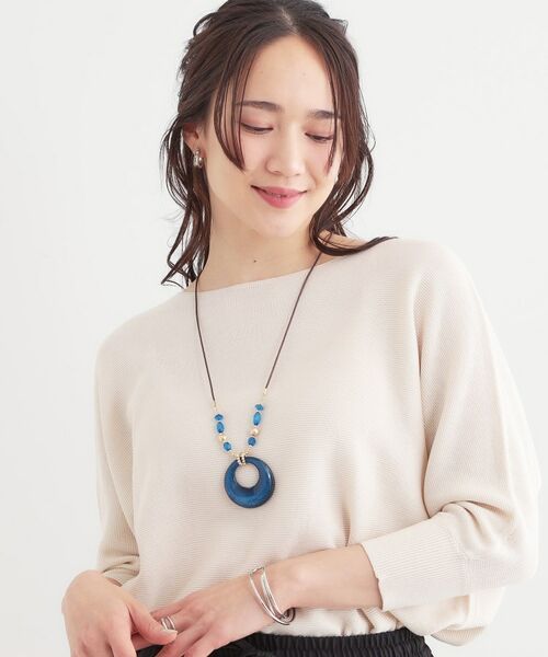 SHOO・LA・RUE / シューラルー ネックレス・ペンダント・チョーカー | ラメ入り月の輪ネックレス | 詳細6