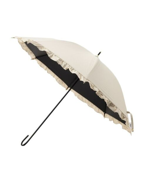 SHOO・LA・RUE/シューラルー 【長傘/晴雨兼用】【Wpc.】遮光フリルクラシック ロング ライトベージュ(051) 00 SHOO・LA・RUE/シューラルー 【長傘/晴雨兼用】【Wpc.】遮光フリルクラシック ロング ライトベージュ(051) 00