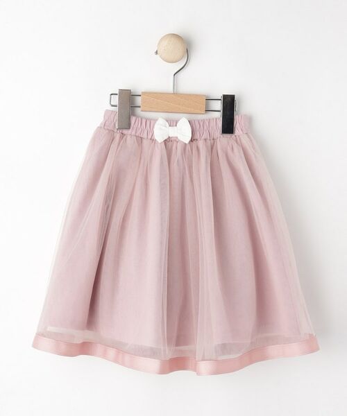 SHOO・LA・RUE / シューラルー ミニ・ひざ丈スカート | 【100-120cm】裾グログランチュールスカート | 詳細1