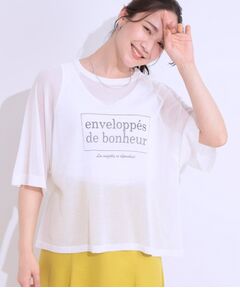 SHOO・LA・RUE / シューラルー ニット・セーター | 【S-LL】シアー感がこなれ見え お袖ゆったりロゴニット